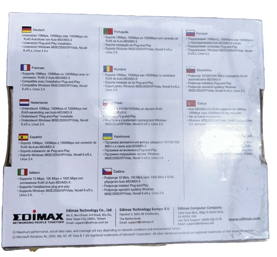 Edimax Gigabit Ethernet PCI Network Adapter EN-9235TX-32 NEW - Image 2 of 3