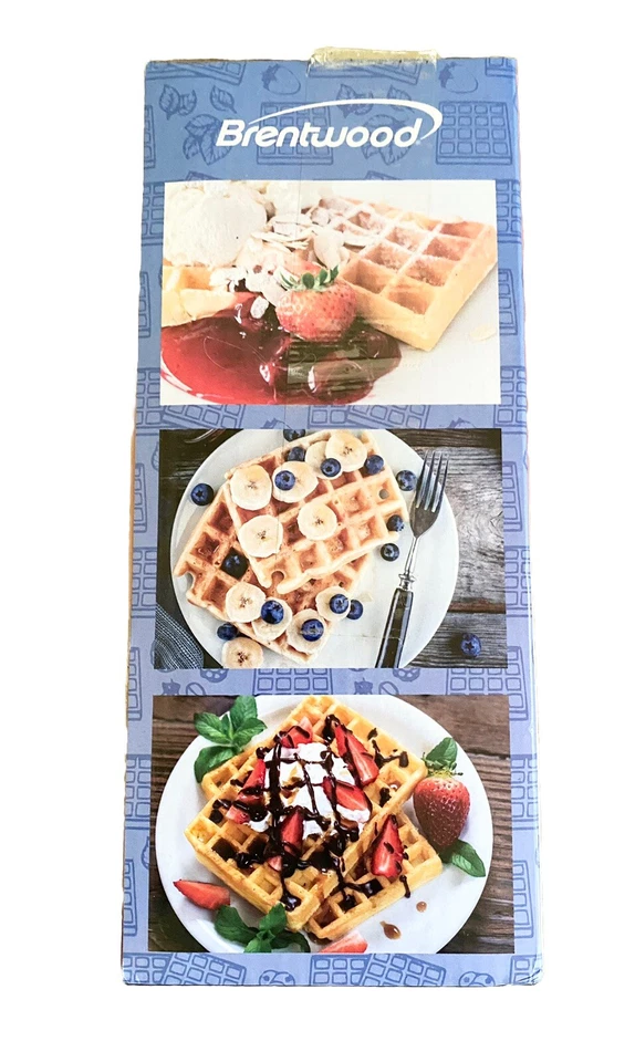 Brentwood TS-242 White 750W Compact Non-Stick Standard Dual Waffle Maker - Image 4 of 4