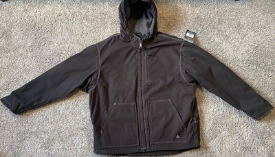 #ad Tractor Supply Ridgecut Sherpa Lined Canvas Jacket Men XL Brownish Black $49.50