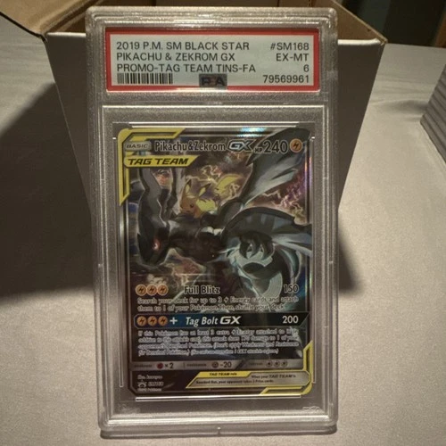 Pokémon Pikachu & Zekrom GX SM Black Star Promo Holo SM168 240 HP PSA 6 2019