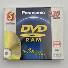 Panasonic DVD RAM 5 Pack 120 Min 2 3X Speed Disc LM AF120LU5