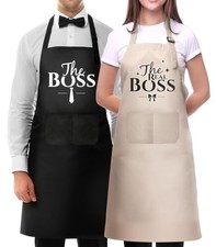 Funny Couple Aprons Set for Cooking-Couple Gifts-Engagement Anniversary Hoste...