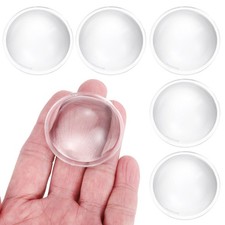 6Pcs Diameter 44mm Flat Convex Lens, Height 18.5mm Acrylic Optical Lens