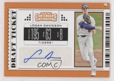 2019 Panini Contenders Draft Picks Draft Ticket Auto Logan Davidson #1 Auto 1b9