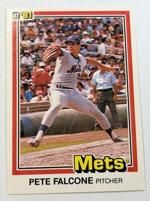 Vintage 1981 Donruss Pete Falcone New York Mets MLB Baseball Card #395 80s EX