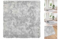 Teppich Shaggy Hochflor Navarra Hellgrau 240X240 Cm Polyester