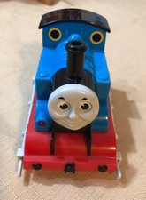 Thomas the tank engine Playtech on wheels 1992 3"x 4.5" blue for toddler