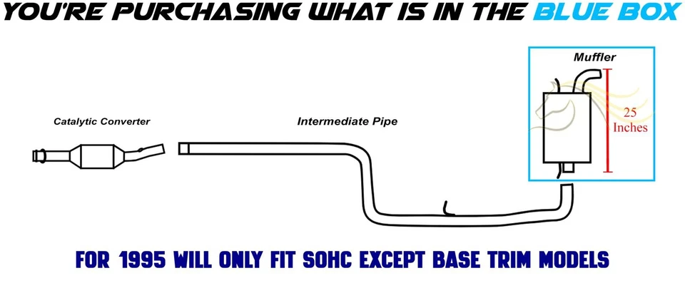Direct Fit Exhaust Muffler fits: 1995-1998 Dodge Neon & Plymouth Neon 2.0L SOHC - Image 2 of 4