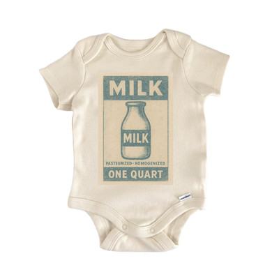 Milk Quart Newborn Baby Onesie  Bodysuit
