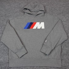 BMW M Motorsport Sweathoodie Men's Medium Gray Hoodie Logo