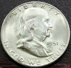 US 1951-S Franklin Half Dollar **