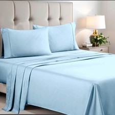 700 Thread Count Bed Sheets 100 Egyptian Cotton Solid Deep Pocket Sheet Set