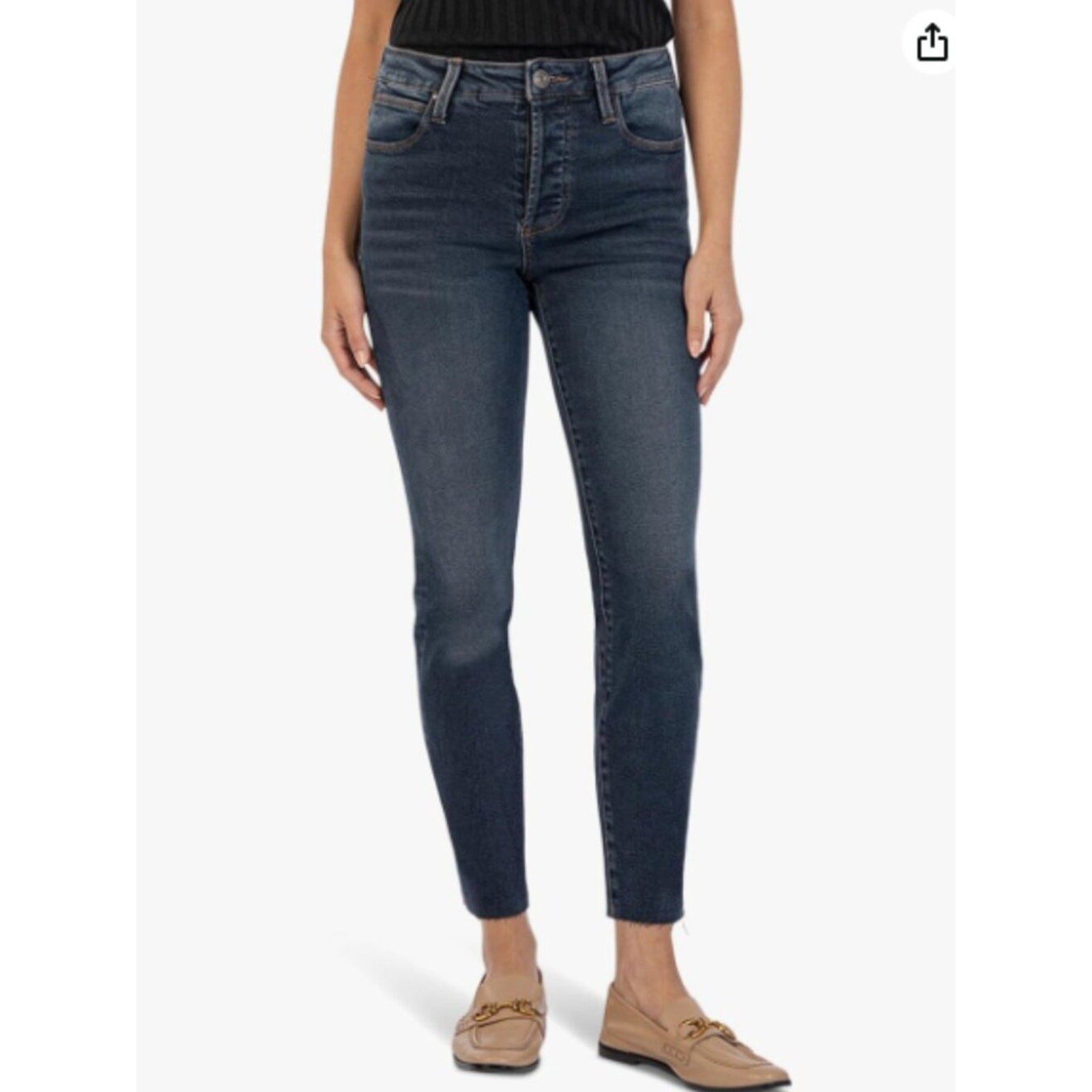 KUT from the Kloth Charlize High-Rise Cigarette Leg jeans utmost wash NWOT - 10