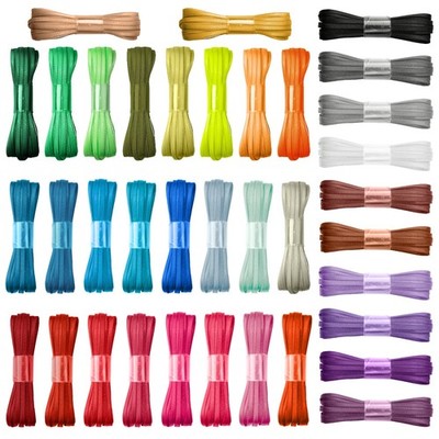 Thin Satin Ribbon 1/8 Inch Assorted Colors Small Fabric Ribbons 36 color sets 