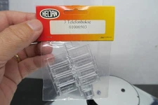 HELJAN HO SCALE #01000503 3 TELEPHONE BOOTHS UNPAINTED AND UNBUILT  KIT!