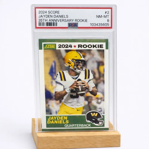 2024 Score - 35th Anniversary Rookie Jayden Daniels #2 (RC) PSA 8