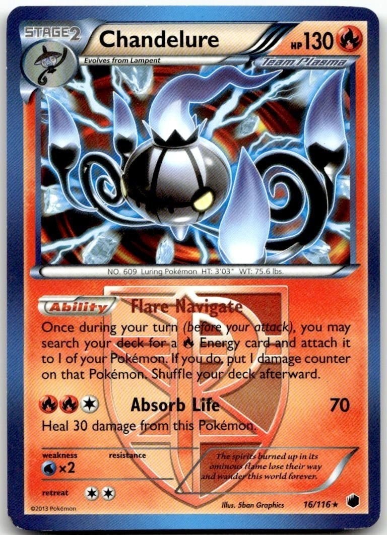 Chandelure Plasma Freeze #16 Pokemon TCG LP