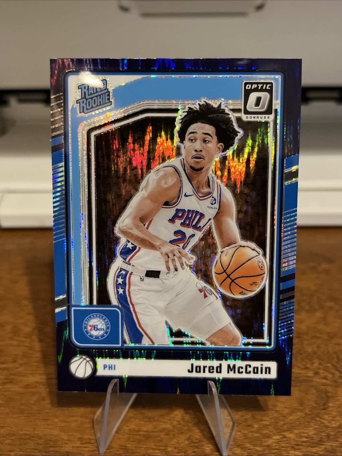 2024-25 Panini Donruss Optic - Rated Rookie Jared McCain #270 Purple Shock Prizm