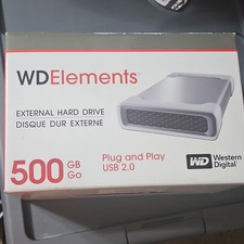 Western Digital WD Elements 500GB External HDD USB 2.0 Plug and Play