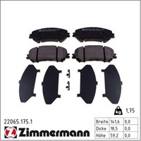 1X Zimmermann 22065.175.1 Bremsbelagsatz FüR Renault Kadjar Koleos Ha Hl Hc