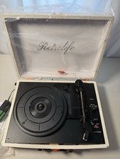  FOR PARTS/REPAIR Portable Bluetooth Suitcase Turntable - Powers On, Untested