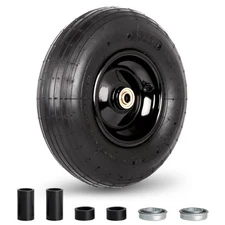 4.00-6 Tire and Wheel, 13" Wheelbarrow Pneumatic Tire, 5/8" & 3/4" Bearings, ...
