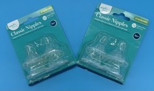 Evenflo Classic Nipples Medium Flow 4-Pack Standard Silicone Lot of 2