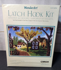 WonderArt Latch Hook Kit Country Cottages 20x27 New Sealed