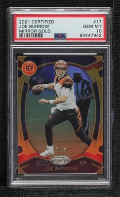 2021 Certified Mirror Gold /25 Joe Burrow #17 q4j