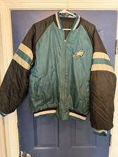 VINTAGE JERZEES 90S PHILADELPHIA EAGLES REVERSIBLE PUFFER MEN'S JACKET SIZE L