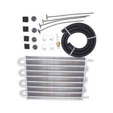 1 Set Black 8 Pass 26,000LBS GVW Aluminum Transmission Cooler Universal Oil