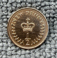 1971 - Half Penny Coin - 1/2 Penny - Elizabeth II