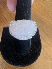 Beautiful rose quartz cocktail ring in 925 sterling silver