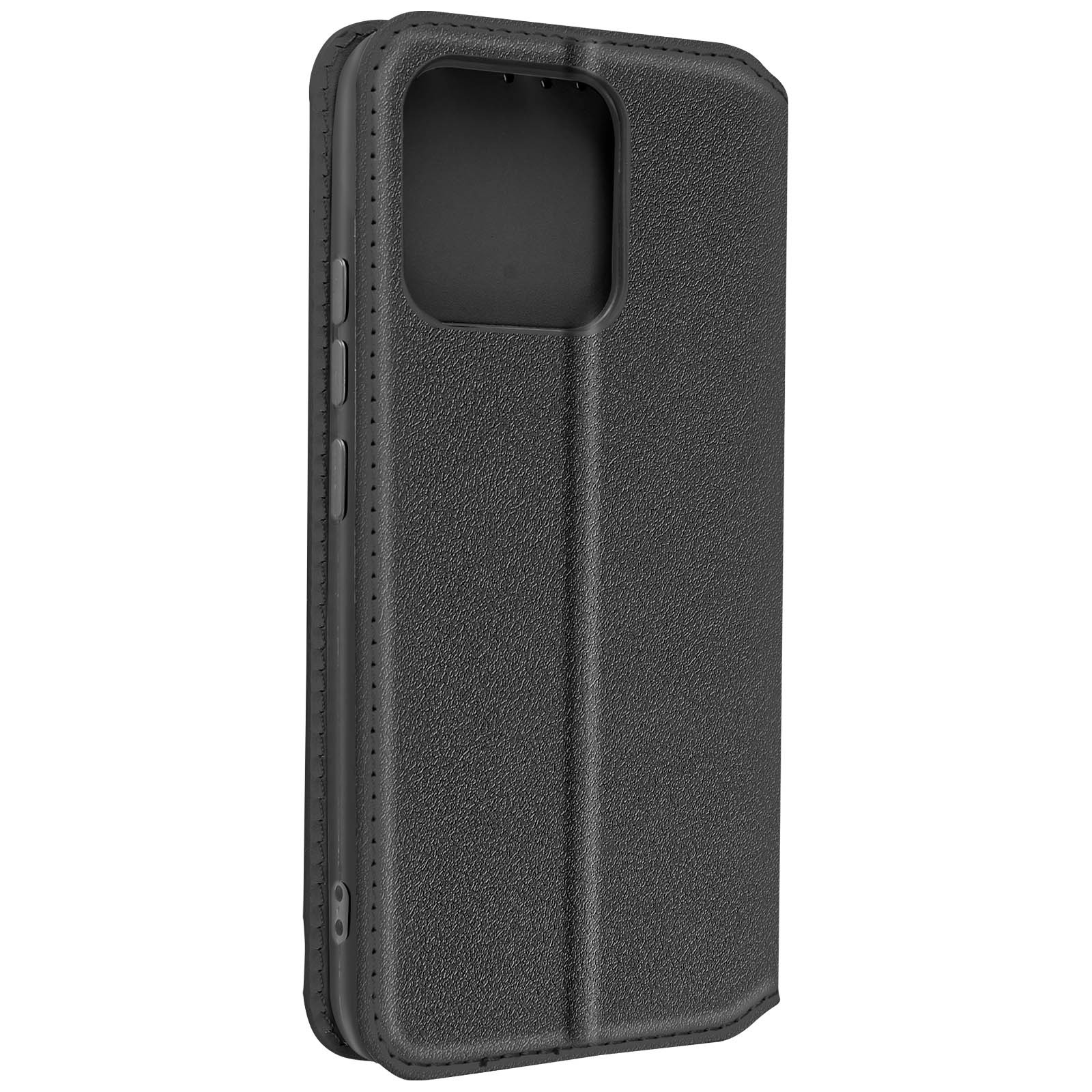Housse Xiaomi 13 avec clapet magnétique noir en simili cuir et porte-carte intégré
