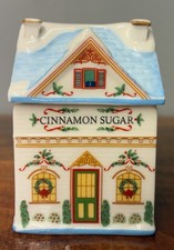 LENOX CHRISTMAS VILLAGE SPICE JARS Holiday Cinnamon Sugar House - Replacements