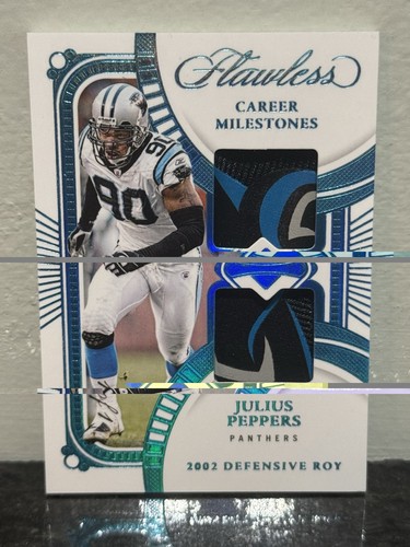 Julius Peppers 2024 Panini Flawless Career Milestones Dual Patch Panthers 1/1