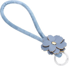 Leather Wristlet Keychain, Cute Car Key Chain Practical Bracelet Key Chain Flowe