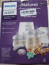 Philips Avent Natural Newborn Baby Bottle/Bottle Warmer Gift Set NEW