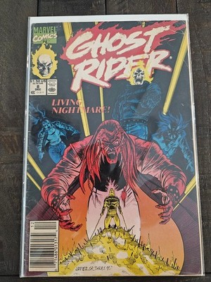 Ghost Rider #8 Marvel Comics 1990 Living Nightmare Ghost Rider Comic Book