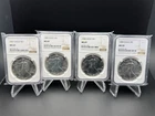 Lot Of 4 - 1987 And 1988 American Silver Eagles $1 MS 69 NGC