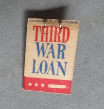 Third War Loan cardboard pin, dated 1943