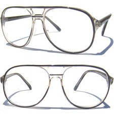Retro Fashion Clear Lens Glasses Translucent Frame Retro Vintage Style Eyewear