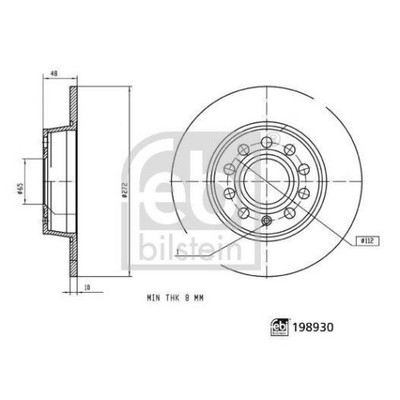 2x Bremsscheibe FEBI BILSTEIN 198930 passend für MG ROEWE (SAIC)