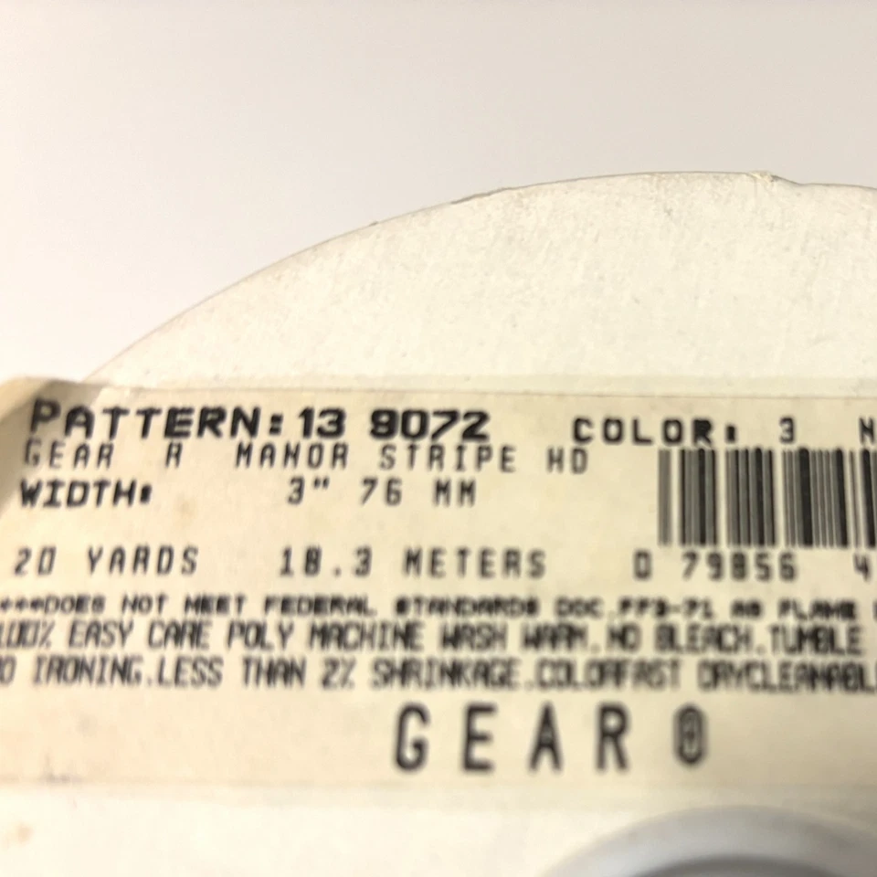 3 yds Vintage Berwick Offray Ribbon The Gear Collection Manor Stripe HD 3" - Image 4 of 4