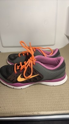 Nike Flex Trainer 3 Women's Shoes Gray Pink Orange Sz 8