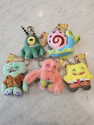 Zuru Fuggler x Spongebob Squarepants Keychain Plush Ring set of 5