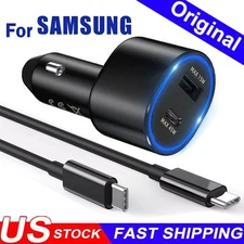 PD 45W Fast Car Charger & Type-C Cable For Samsung A55 A35 A25 A15 A54 A34 5G