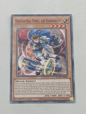 Yu-Gi-Oh Einzelkarte Dogmatika Theo, die Eisenfaust bespielt