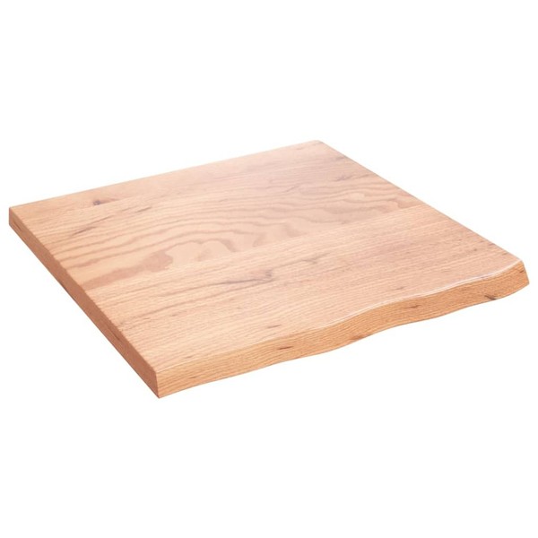 Wandregal Hellbraun 60X60X4 Cm Massivholz Eiche Behandelt-image