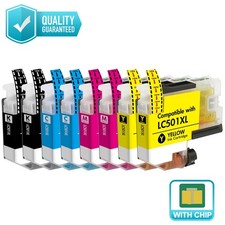 LC501XL Ink Cartridge Compatible for Brother MFC-J1260DW MFC-J1360DW J1410DW LOT